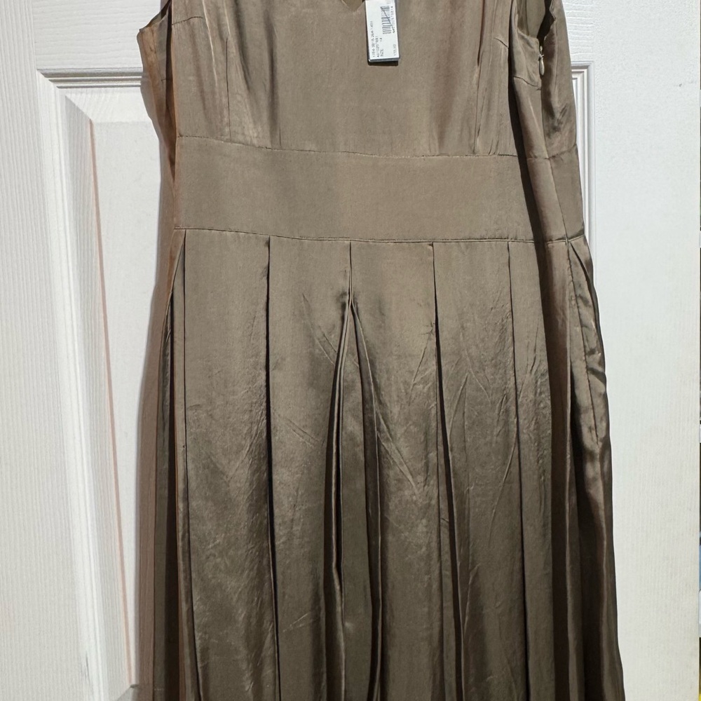 Martin + Osa Stylish Tan V-Neck Dress